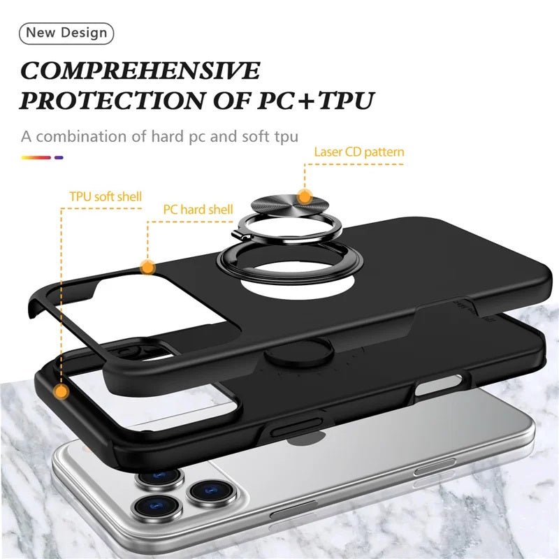 Hybrid Magnetic Invisible Ring Case for iPhone 17 Pro Hybrid Magnetic Invisible Ring Case for iPhone 17 Pro